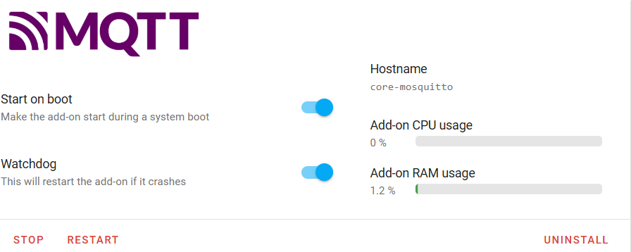 MQTT Addon HomeAssistant