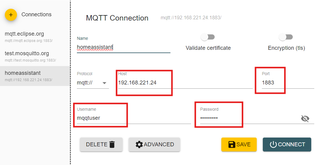 MQTT Explorer Base config