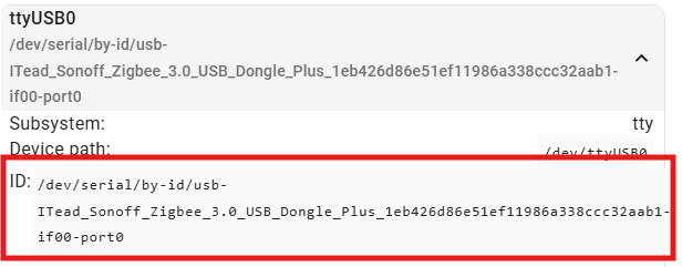 Sonoff configuration ID 