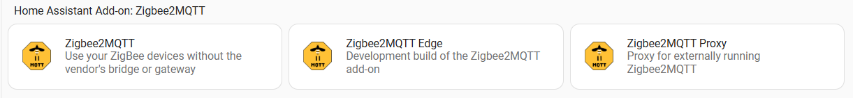 Zigbee2MQTT 3 options