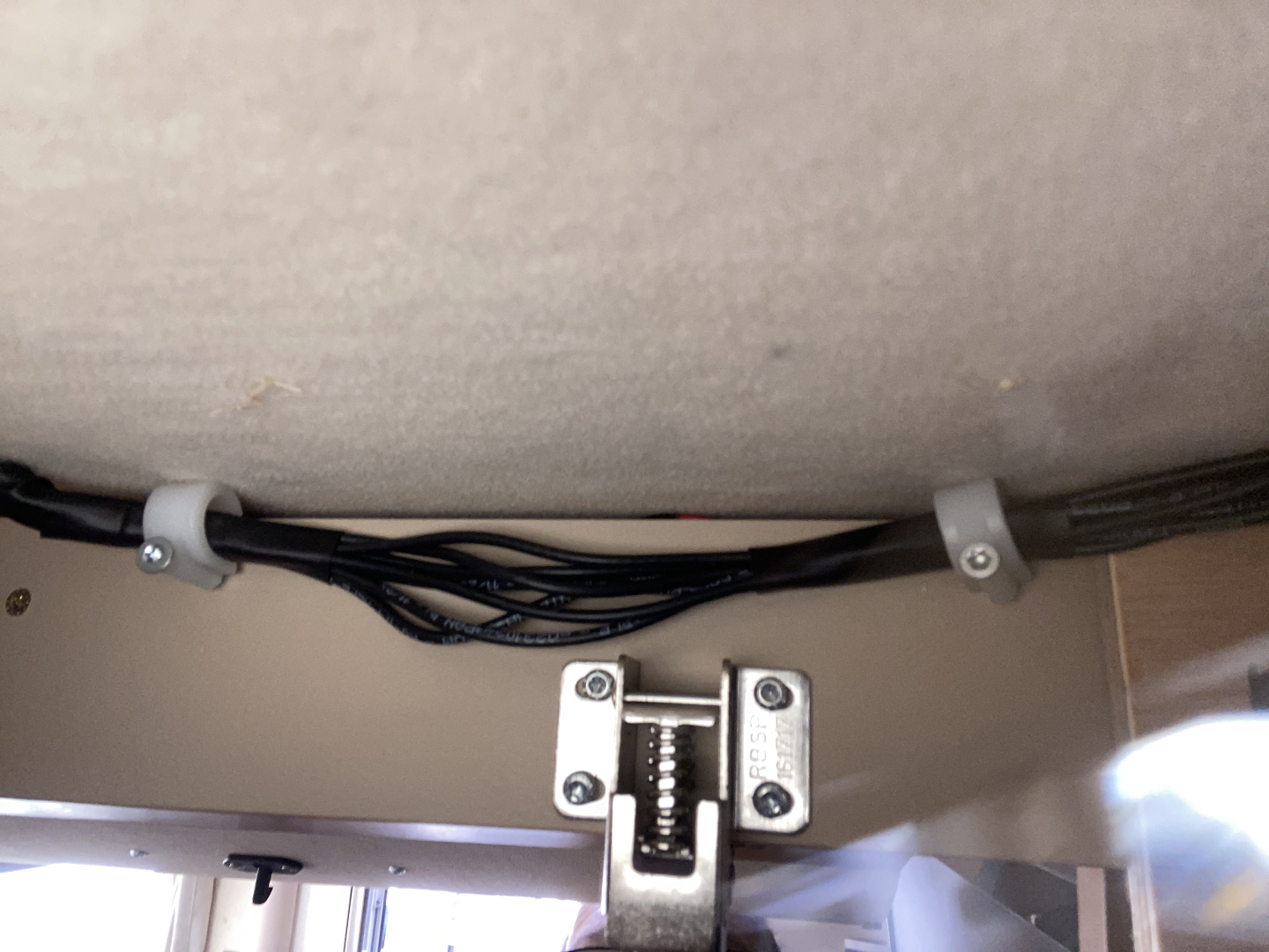 mounted pipe clips with cable