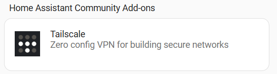 tailcale button in Homeassistant